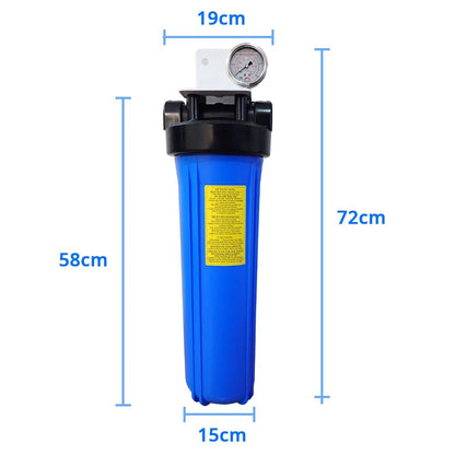20"x4.5" Big Blue Whole House Water System with CTO Filter - WATER FILTER DISTRIBUTORS