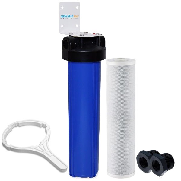 20"x4.5" Big Blue Whole House Water System with CTO Filter - WATER FILTER DISTRIBUTORS