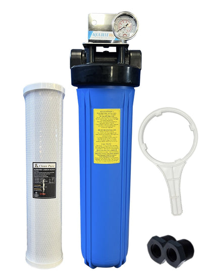 20"x4.5" Big Blue Whole House Water System with CTO Filter - WATER FILTER DISTRIBUTORS