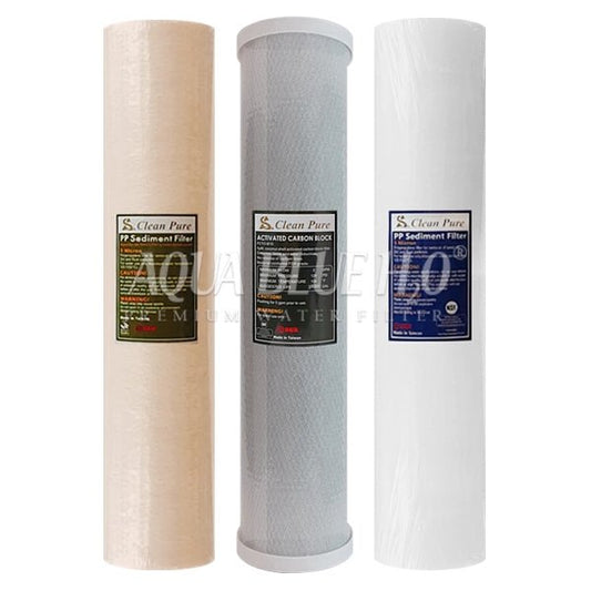 20"X4.5" Replacement Cartridge Pack - PP Sediment supported with NANO - ZINC, Activated Carbon Block, Sediment Filter - WATER FILTER DISTRIBUTORS