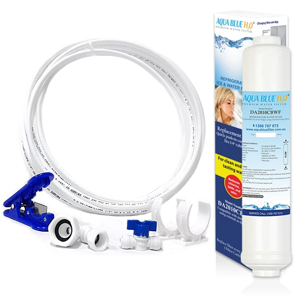 1x DA29-10105J / WSF-100 Samsung Water Filter COMPATIBLE plus Tube Hose (5m 1/4") kit SET