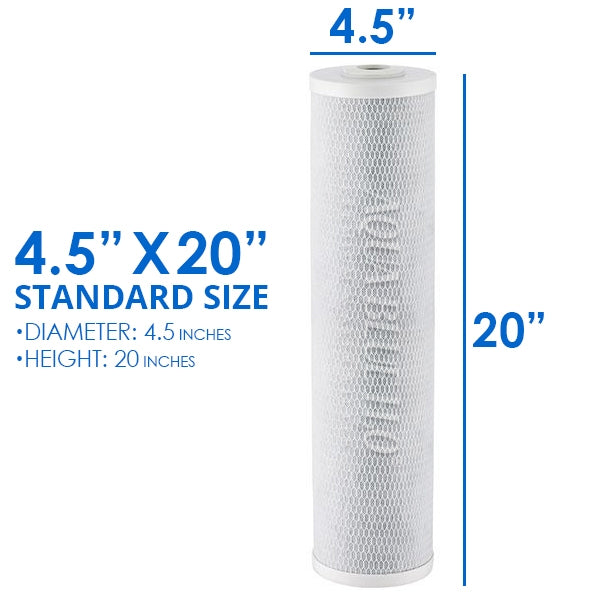 20" Big Blue Twin Housing with Stand 10um Carbon and 5um Sediment Filters with S/S bracket