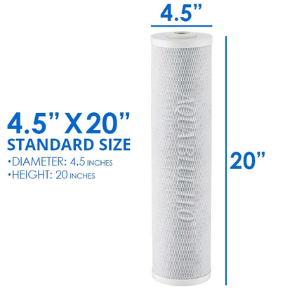 20" Big Blue Twin Housing with Stand 10um Carbon and 5um Sediment Filters with S/S bracket