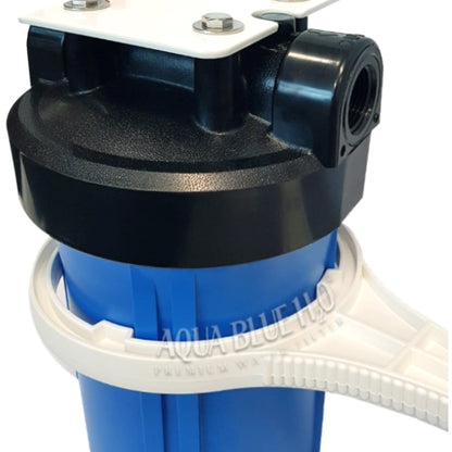 20" Big Blue Twin Housing with Stand 10um Carbon and 5um Sediment Filters with S/S bracket