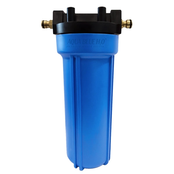Single Caravan Water Filter System with Brass Hose Connection Fitting