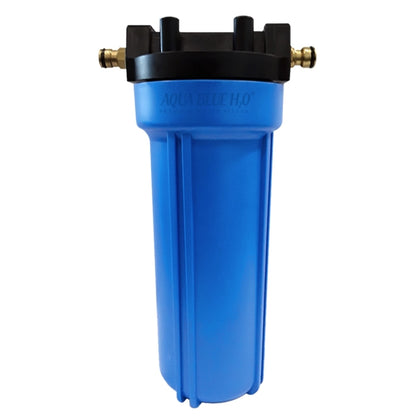 Single Caravan Water Filter System with Brass Hose Connection Fitting