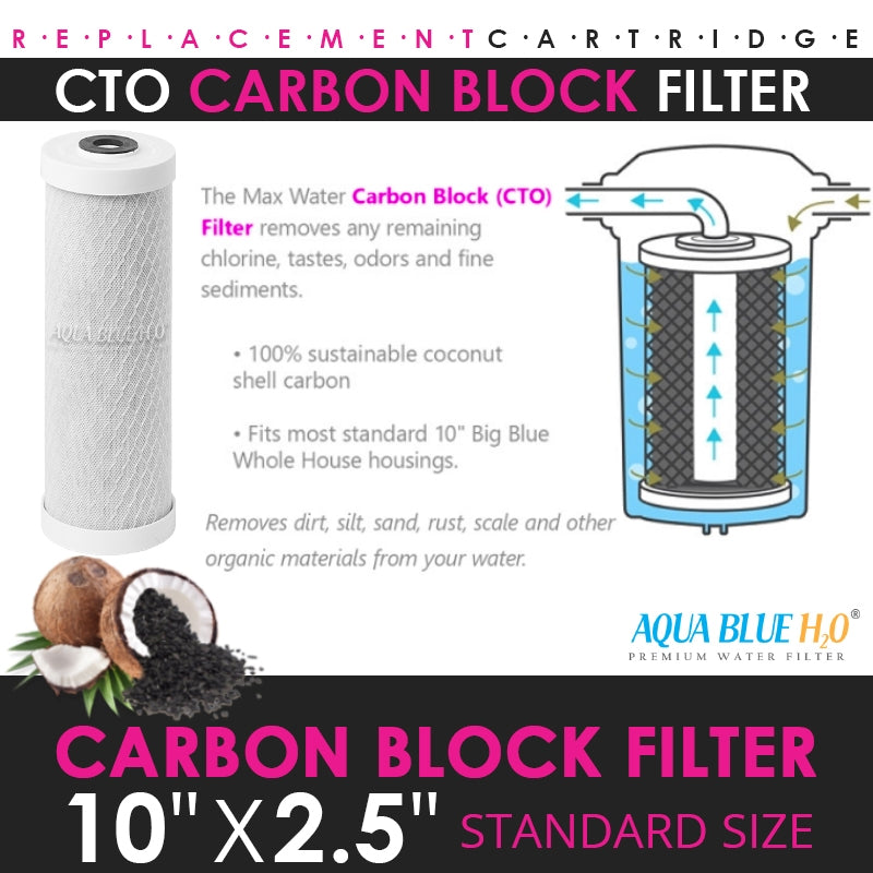 Single Caravan Water Filter System with Brass Hose Connection Fitting