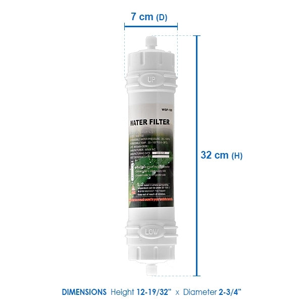 Samsung WSF-100 HAFEF Magic External Fridge Water Filter + Hose(5m) Kit + Valve