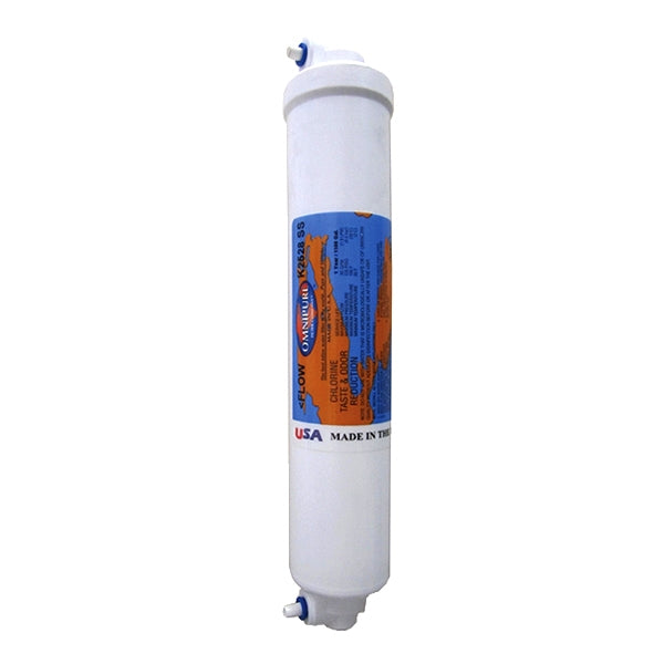 Omnipure K2505 SS Sediment Quick Connect Elbow 1/4" Tube with PLV Water Filter FMP 350