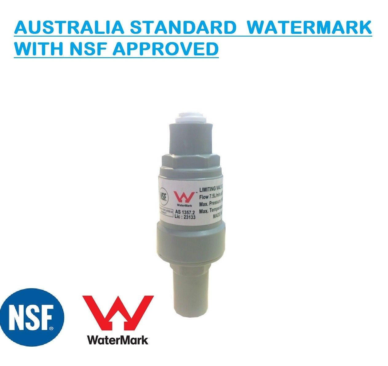 Omnipure K2505 SS Sediment Quick Connect Elbow 1/4" Tube with PLV Water Filter FMP 350