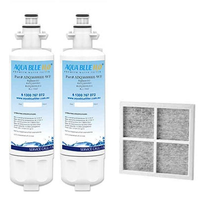 2x LG Replacement Water Filter LT700P + LT120F Generic Air Filter