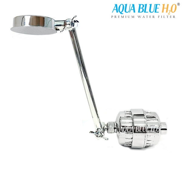 Aqua Blue h20 Shower Water Filter & Rose Complete Set SF350ARM-A