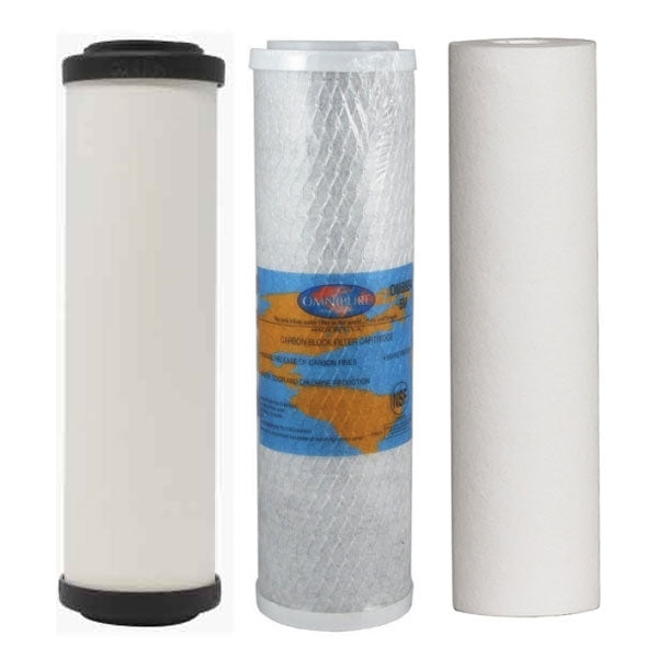 Undersink Water Filter Cartridges Doulton W9223006, Omnipure OMB934 5 MIC, Sediment Filter - Complete Set