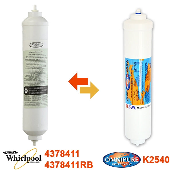 Whirlpool 4378411 Genuine External In Line Fridge Filter
