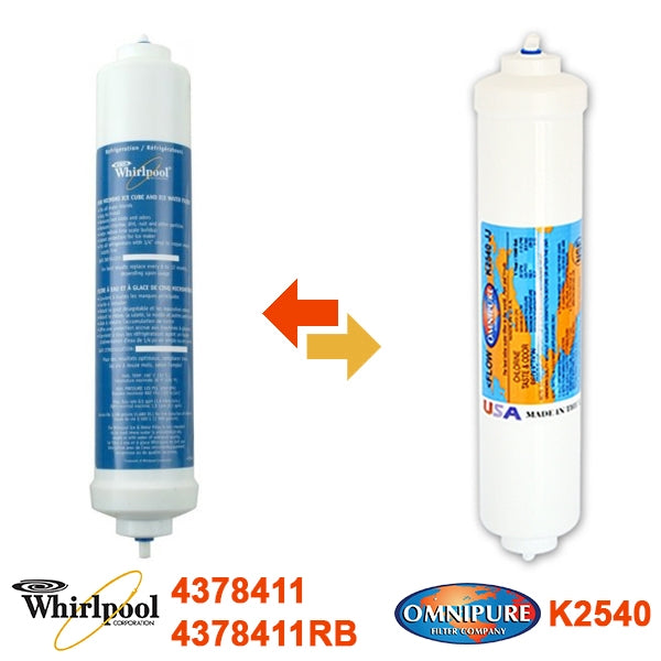 Whirlpool 4378411 Genuine External In Line Fridge Filter