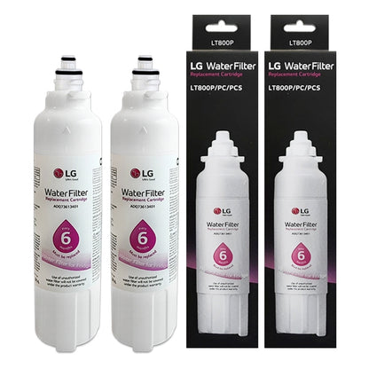 2X Genuine OEM LG LT800P ADQ73613401 Ice and Water Fridge Filter