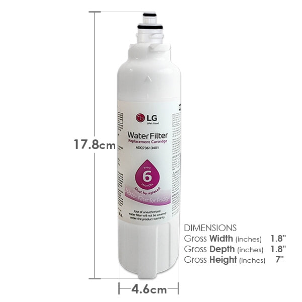 2X Genuine OEM LG LT800P ADQ73613401 Ice and Water Fridge Filter
