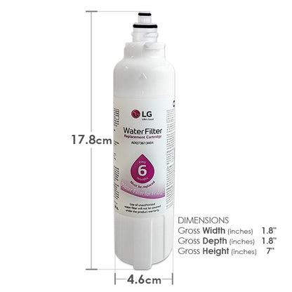 2X Genuine OEM LG LT800P ADQ73613401 Ice and Water Fridge Filter