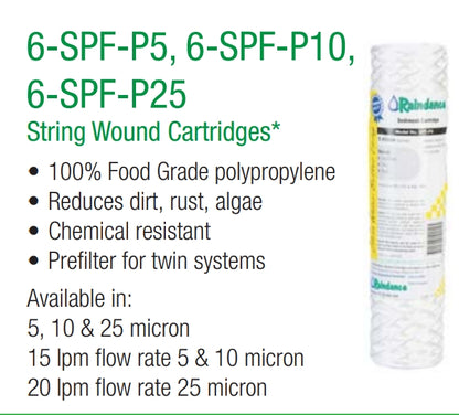 CVM-BC10Z  + SPF-P5 Raindance  Silver Carbon with  String Wound Cartridge set