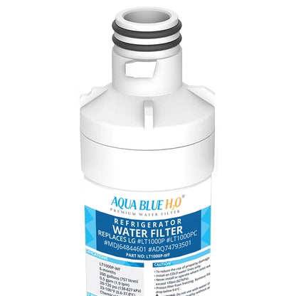 Aqua Blue LT1000P Fridge Water Filter, Compatible with LG LT1000P, LT1000PC, MDJ64844601, ADQ74793501