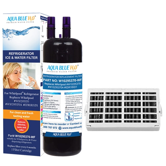 Whirpool Air Filter+W10295370 Set by Aqua Blue H20 