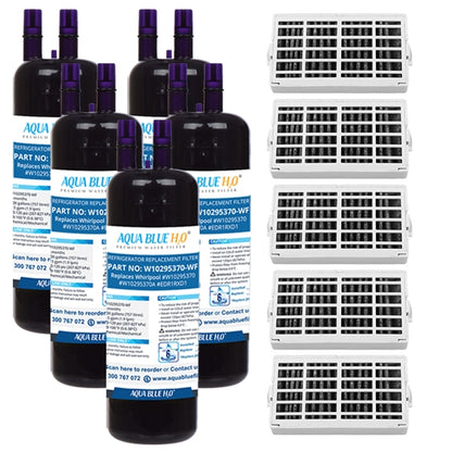 Whirpool Air Filter+W10295370 Set by Aqua Blue H20 