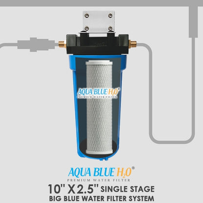 Single Water Filter System for Homes and Offices 10"X2.5" CTO Carbon Block Filter