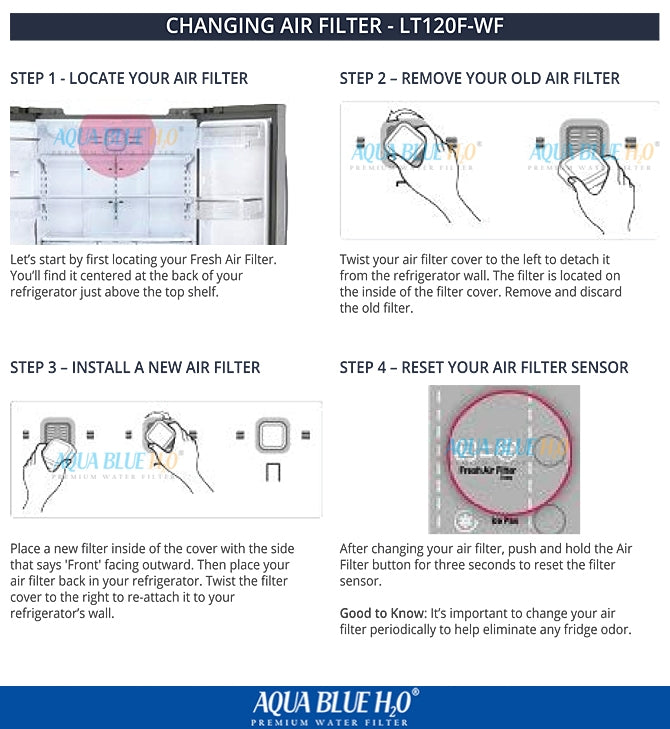 LG LT120F ADQ73214404 Replacement Refrigerator Air Filter
