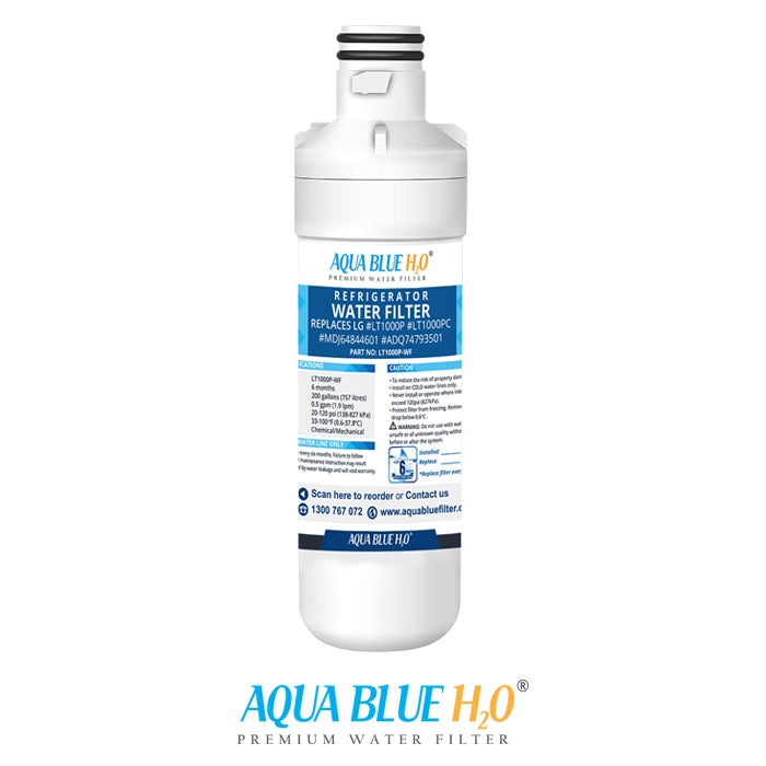LG LT1000P, MDJ64844601, ADQ74793501 compatible water filter with LG LT120F ADQ73214404 replacing air filter