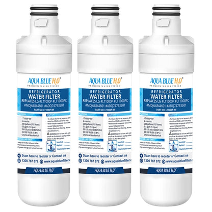 LG LT1000P, MDJ64844601, ADQ74793501 compatible water filter with LG LT120F ADQ73214404 replacing air filter