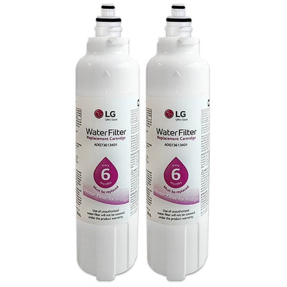 2X Genuine OEM LG LT800P ADQ73613401 Ice and Water Fridge Filter - WATER FILTER DISTRIBUTORS