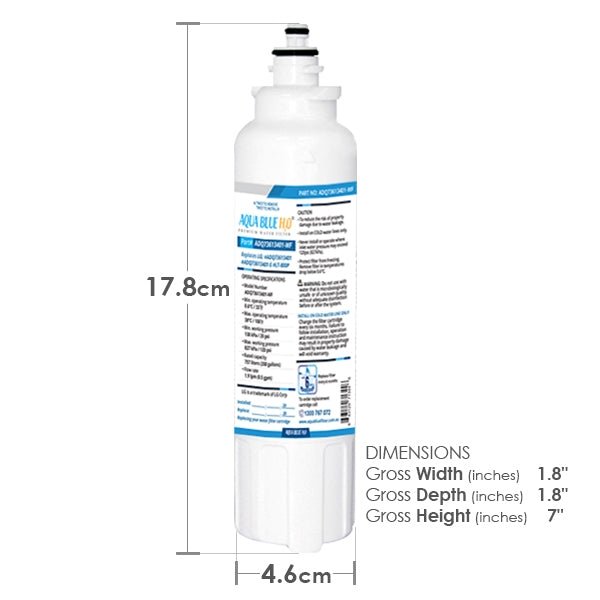 2X LG LT800P - WF ADQ73613401Filter with 2X LG LT120F Replacing Air Filter - Refrigerator Filter Pack - WATER FILTER DISTRIBUTORS
