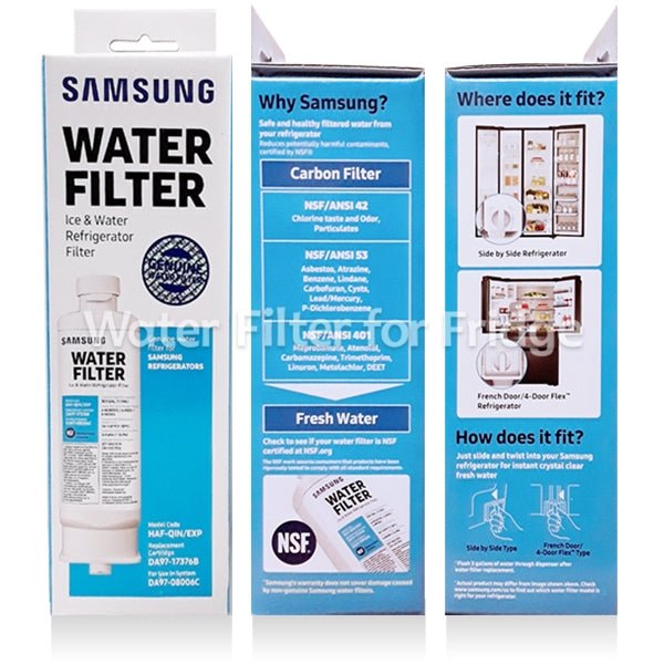 2X Samsung Genuine DA97-17376B Refrigerator Water Filter HAF-QIN/EXP - WATER FILTER DISTRIBUTORS