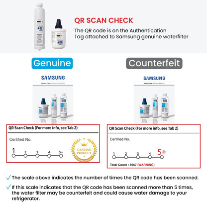 2X Samsung Genuine DA97-17376B Refrigerator Water Filter HAF-QIN/EXP - WATER FILTER DISTRIBUTORS