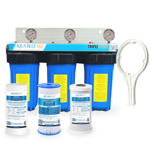 3 Stage Big Blue Whole House System including Cartridge - WATER FILTER DISTRIBUTORS