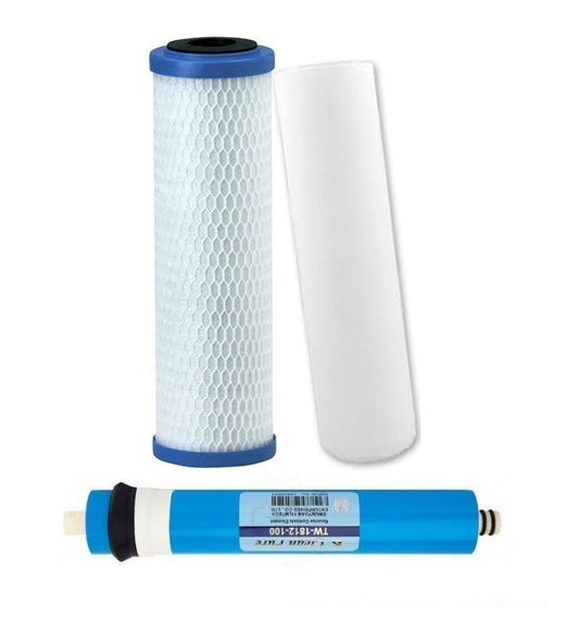 3 Stage Filter replacement Kit - Including Sediment Carbon block and Membrane - WATER FILTER DISTRIBUTORS
