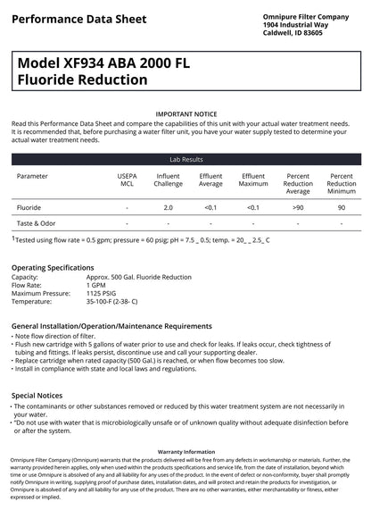 3 Stage Fluoride reduction Filter set - WATER FILTER DISTRIBUTORS