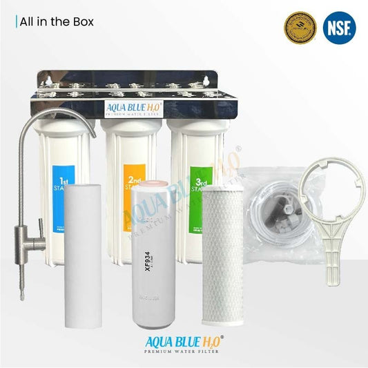 3 Stage Fluoride reduction Filter system for Fridge or Undersink - WATER FILTER DISTRIBUTORS