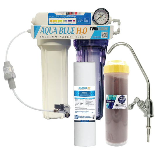 3 Stage Under sink water filter Sediment+Resin with Alkaline - WATER FILTER DISTRIBUTORS