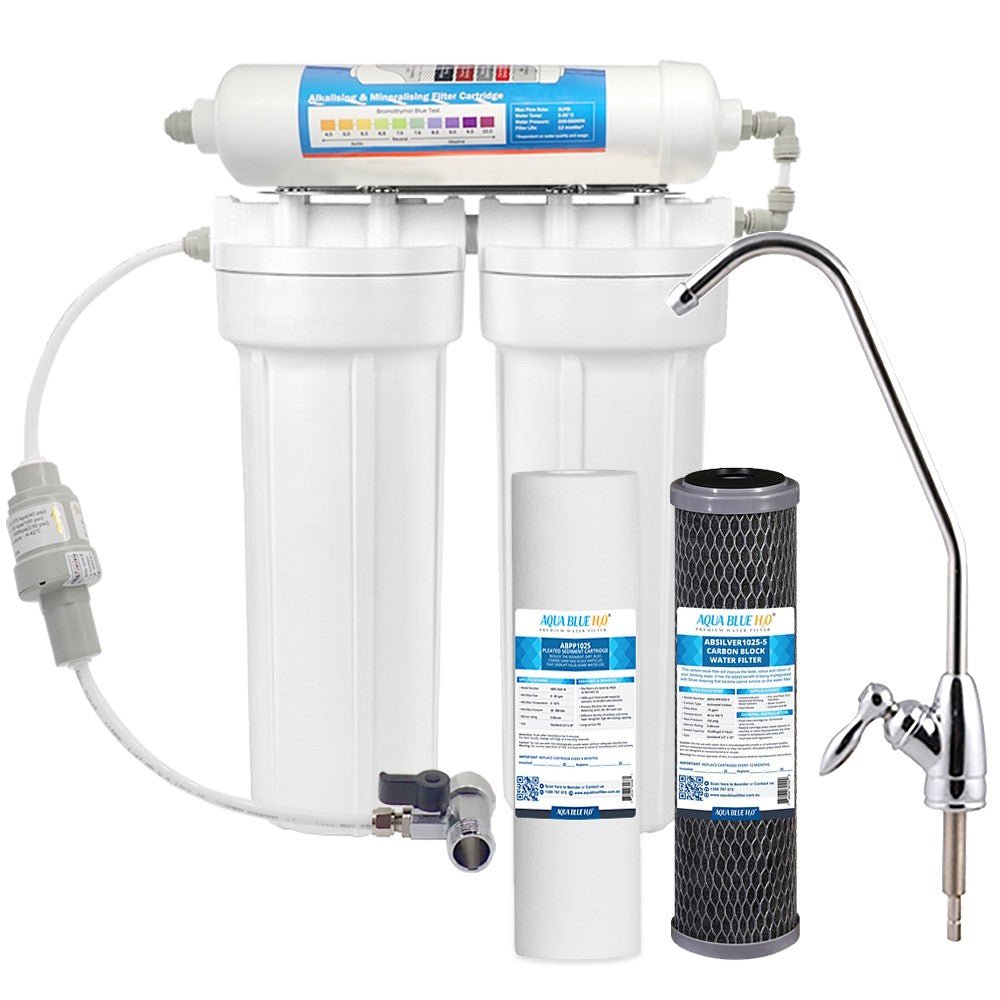 3 Stage Under sink water filter with Alkaline - WATER FILTER DISTRIBUTORS