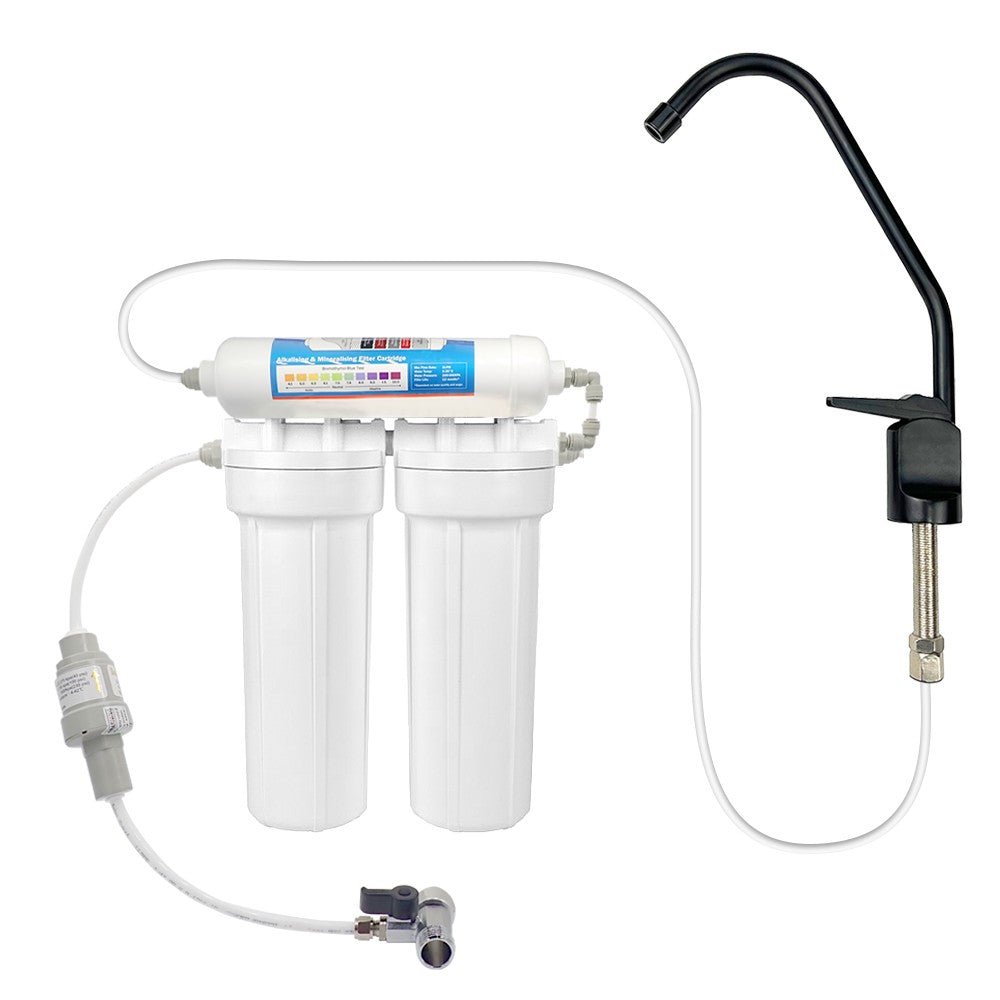 3 Stage Under sink water filter with Alkaline - WATER FILTER DISTRIBUTORS