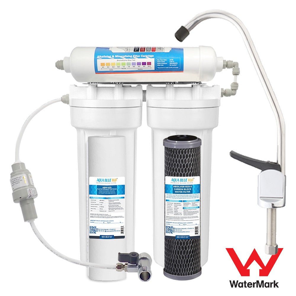 3 Stage Under sink water filter with Alkaline - WATER FILTER DISTRIBUTORS