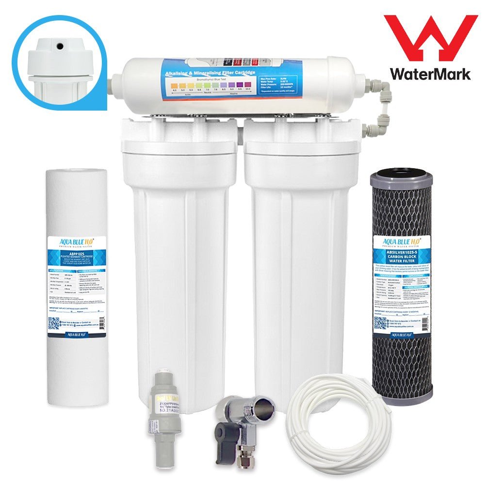 3 Stage Under sink water filter with Alkaline - WATER FILTER DISTRIBUTORS