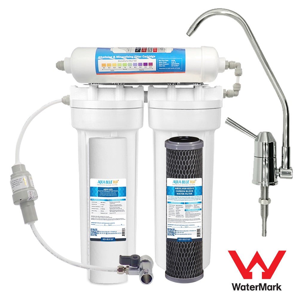 3 Stage Under sink water filter with Alkaline - WATER FILTER DISTRIBUTORS