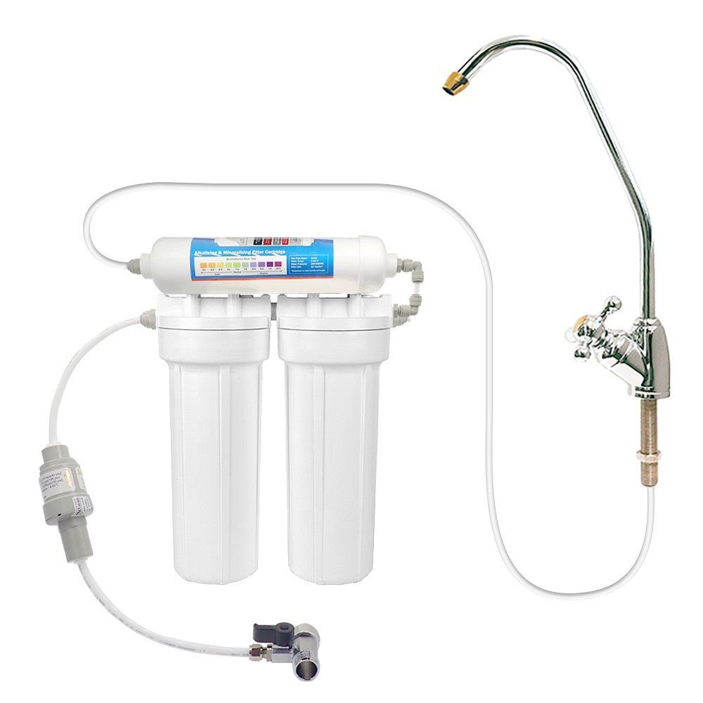 3 Stage Under sink water filter with Alkaline - WATER FILTER DISTRIBUTORS