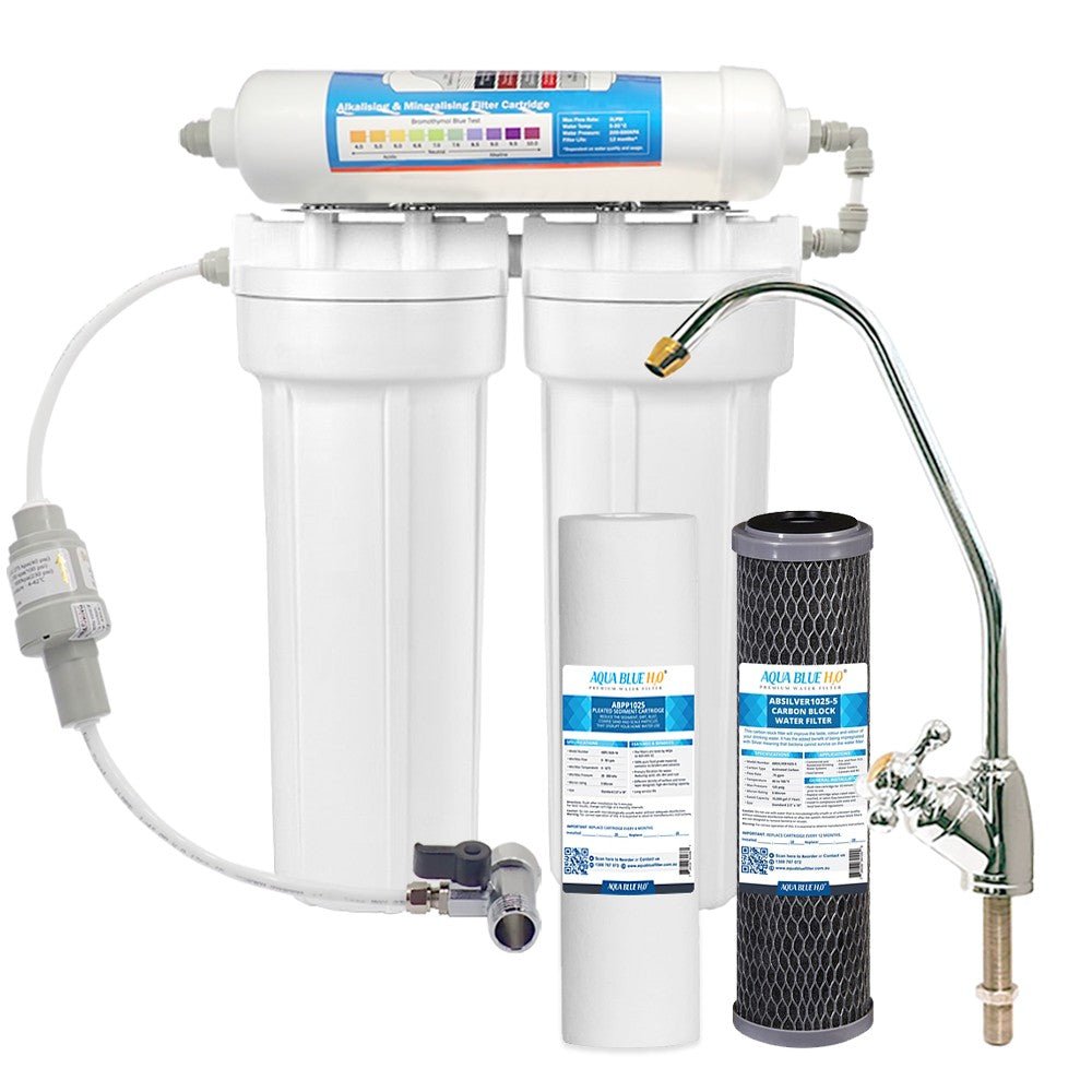 3 Stage Under sink water filter with Alkaline - WATER FILTER DISTRIBUTORS