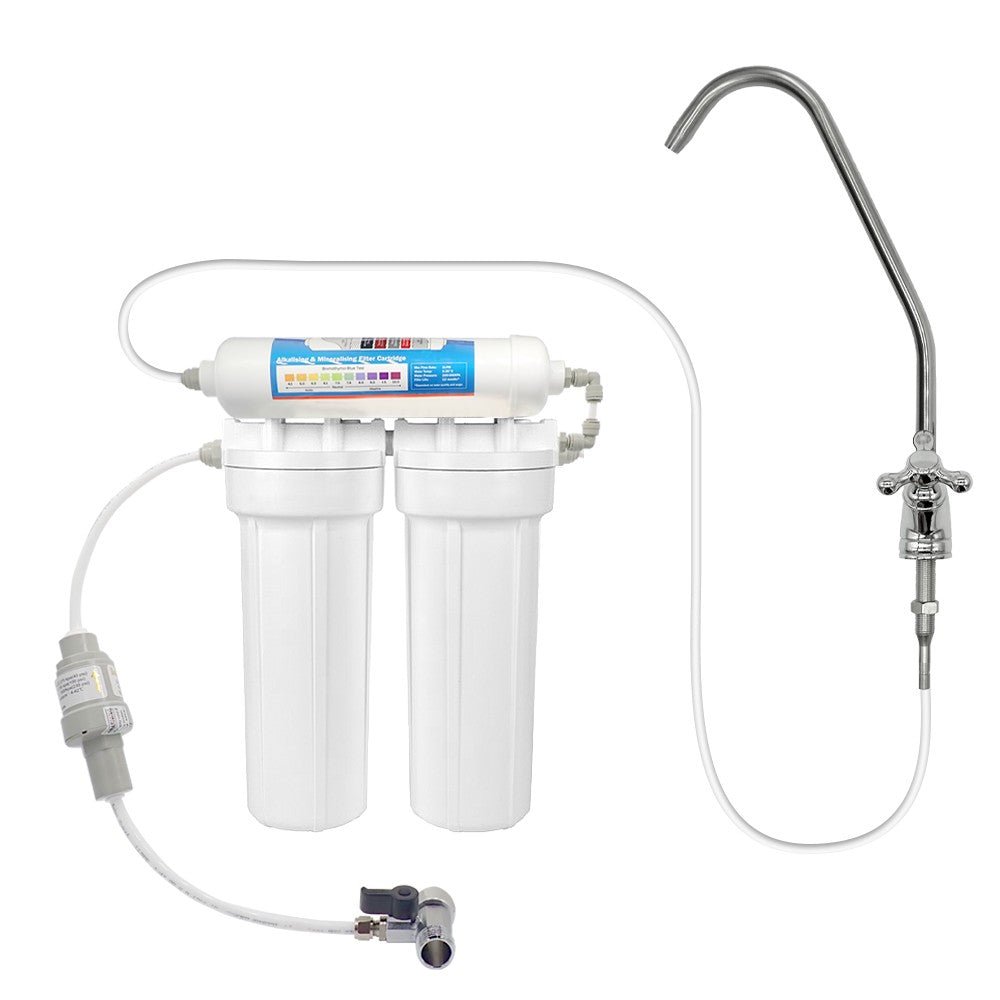 3 Stage Under sink water filter with Alkaline - WATER FILTER DISTRIBUTORS