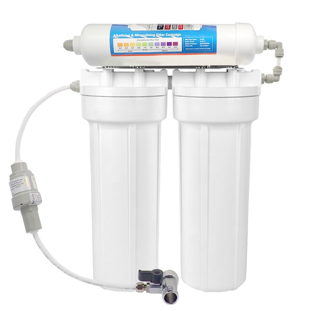 3 Stage Under sink water filter with Alkaline - WATER FILTER DISTRIBUTORS