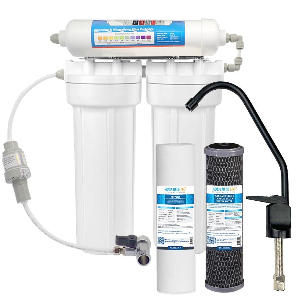 3 Stage Under sink water filter with Alkaline - WATER FILTER DISTRIBUTORS