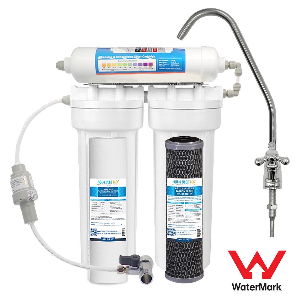 3 Stage Under sink water filter with Alkaline - WATER FILTER DISTRIBUTORS